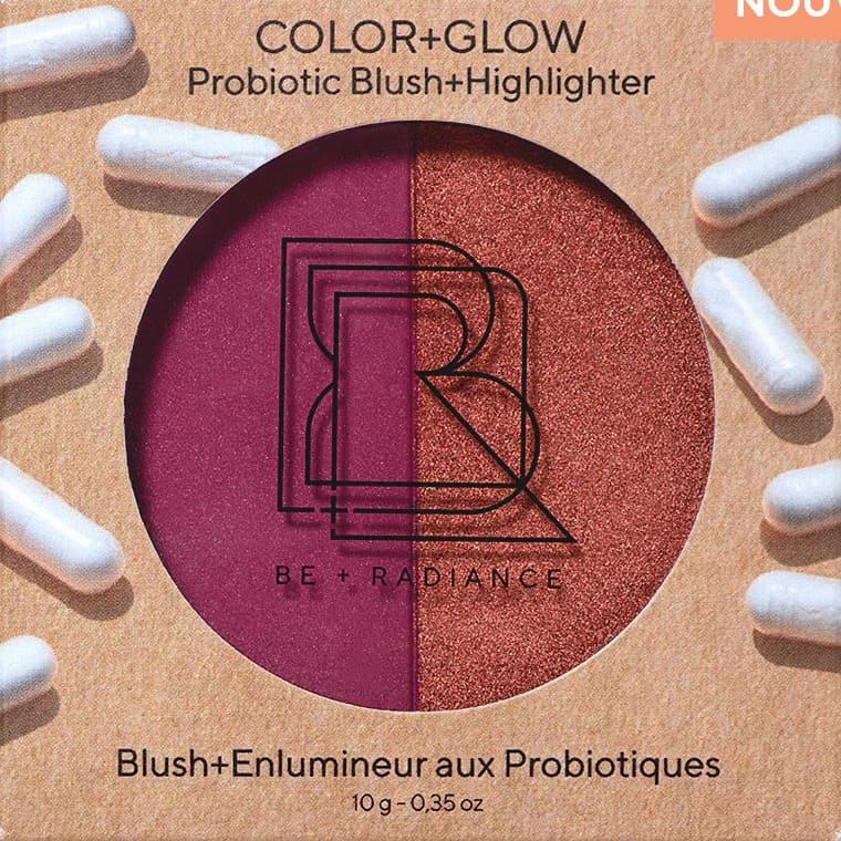 Duo Blush+Enlumineur aux probiotiques · Fuchsia